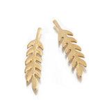 50Pcs Raw Brass Wheat Stalks Charms Pendant DIY Earrings Bracelet Jewelry Craft