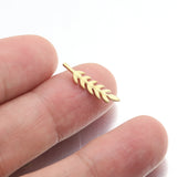 50Pcs Raw Brass Wheat Stalks Charms Pendant DIY Earrings Bracelet Jewelry Craft