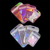 50Pcs Self-Sealing Laser Small Plastic Bags Earring Display Pouch Gift Organizer