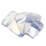 50Pcs Self-Sealing Laser Small Plastic Bags Earring Display Pouch Gift Organizer