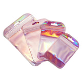 50Pcs Self-Sealing Laser Small Plastic Bags Earring Display Pouch Gift Organizer