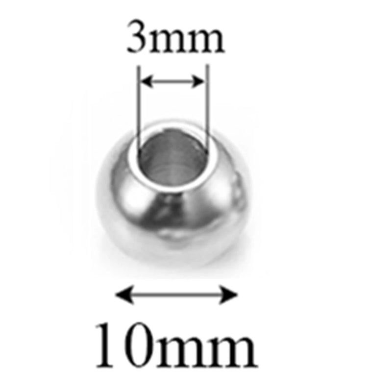 50Pcs Stainless Steel Spacer Beads for DIY Jewelry Making