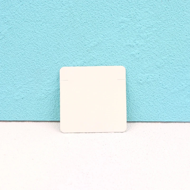 50Pcs Small Paper Bracelets Card 6x6cm Square Jewelry Display Packaging