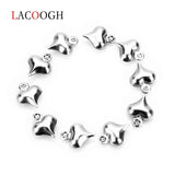 50Pcs Hollow Peach Heart Stainless Steel Charms 7.5*9.5mm