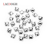 50Pcs Hollow Peach Heart Stainless Steel Charms 7.5*9.5mm