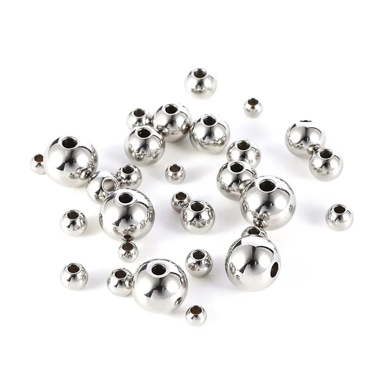 50Pcs Stainless Steel Spacer Beads DIY Jewelry Making Findings