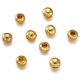 50Pcs Stainless Steel Spacers Beads Round Charm DIY Jewelry Making Findings