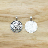 50Pcs Tibetan Silver Bird Pigeon Round Charms Pendants DIY Jewelry Making