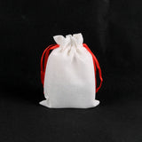 50Pcs Jute Bags 10x14cm 13x18cm Linen Pouches Red Drawstring Gift Bag