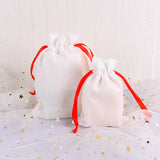 50Pcs Jute Bags 10x14cm 13x18cm Linen Pouches Red Drawstring Gift Bag