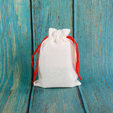 50Pcs Jute Bags 10x14cm 13x18cm Linen Pouches Red Drawstring Gift Bag