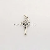 (50Pcs/Lot) Tibetan Silver European Charm Ballet-Shape Pendant 22X13mm AD7993