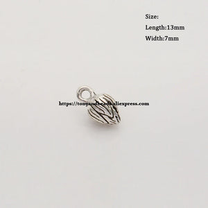 (50Pcs/Lot) Tibetan Silver European Charm Bud-Shape Pendant 13X7mm