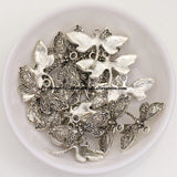 50Pcs Tibetan Silver European Charm Half Dragonfly Pendant 27X20mm HA2284