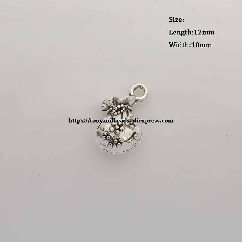 50Pcs/Lot Tibetan Silver Purse-Shape Pendant 12x10mm ZN49391B