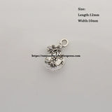 50Pcs/Lot Tibetan Silver Purse-Shape Pendant 12x10mm ZN49391B