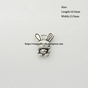 (50Pcs/Lot) Rabbit-Shape Pendant 16.5X13.5mm ZN40326