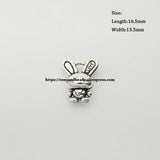 (50Pcs/Lot) Rabbit-Shape Pendant 16.5X13.5mm ZN40326