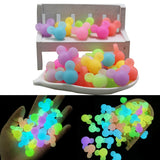 50Pcs Mouse Cartoon Silicone Glowing Beads DIY Necklace Making Charm
