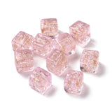 50Pcs Luminous Glass Bead Colorful Spacer Beads 11x11x10mm