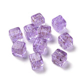 50Pcs Luminous Glass Bead Colorful Spacer Beads 11x11x10mm