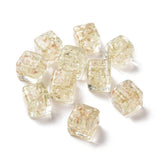 50Pcs Luminous Glass Bead Colorful Spacer Beads 11x11x10mm