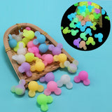 50Pcs Luminous Mouse Silicone Beads Glow In Dark for DIY Necklace