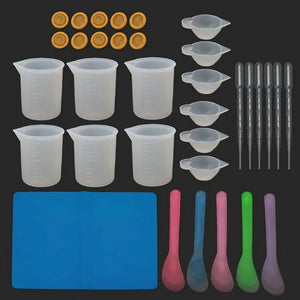 50Pcs Measuring Cups Mold Jewelry Tool Set For Epoxy Resin Mold Jewelry Making