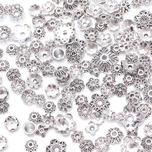50Pcs Tibetan Silver Spacer Beads for Earring Necklace Bracelet DIY Crafts