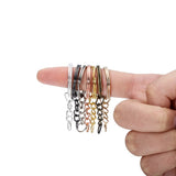 50Pcs Metal Blank Keyring Keychain Split Ring Keyfob Key Holder Rings