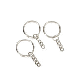 50Pcs Metal Blank Keyring Keychain Split Ring Keyfob Key Holder Rings