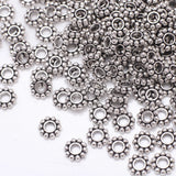 50Pcs Spacer Beads Tibetan Silver Charms Bracelet DIY