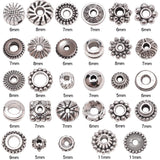 50Pcs Spacer Beads Tibetan Silver Charms Bracelet DIY