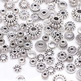 50Pcs Spacer Beads Tibetan Silver Charms Bracelet DIY