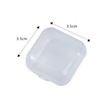 50Pcs Mini Square Transparent Plastic Jewelry Storage Case for Earrings Rings