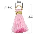 50Pcs Mix Tassel Silk Brush Pendant Charms for Jewelry Making DIY