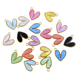50Pcs Love Heart Pendant Charm For DIY Jewelry Making