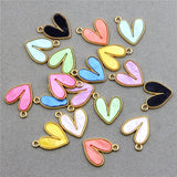 50Pcs Love Heart Pendant Charm For DIY Jewelry Making