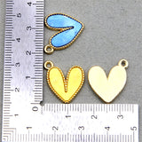 50Pcs Love Heart Pendant Charm For DIY Jewelry Making