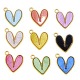 50Pcs Love Heart Pendant Charm For DIY Jewelry Making