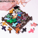 50pcs Mixed Stone Charms Pendants Cross Dangle Beads Necklace Earrings