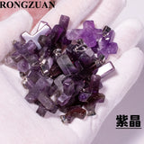 50pcs Mixed Stone Charms Pendants Cross Dangle Beads Necklace Earrings