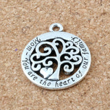 50Pcs Family Tree of Life Charm Pendant for Jewelry Making