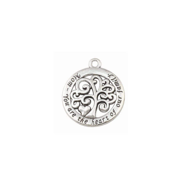 50Pcs Family Tree of Life Charm Pendant for Jewelry Making