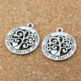 50Pcs Family Tree of Life Charm Pendant for Jewelry Making