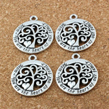 50Pcs Family Tree of Life Charm Pendant for Jewelry Making