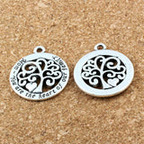 50Pcs Family Tree of Life Charm Pendant for Jewelry Making