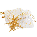 50Pcs Moon Star Organza Bags for Ramadan Eid Mubarak Gifts