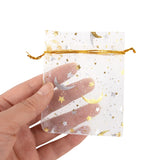 50Pcs Moon Star Organza Bags for Ramadan Eid Mubarak Gifts