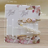 50Pcs Multi-Style Paper Hairpin Card DIY THANK YOU Hair Ornaments Clip Claw Card